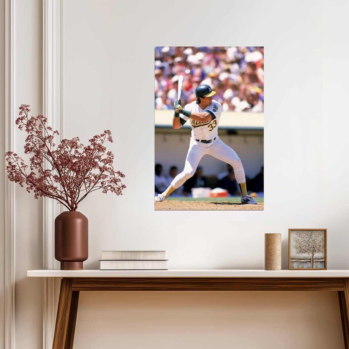 Jose Canseco Oakland Athletics | At Bat Photo | Vintage Baseball Star Poster - Sports Poster