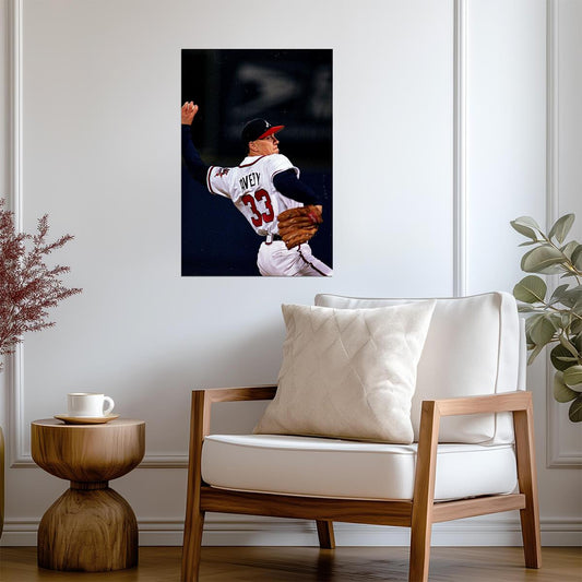 Steve Avery Atlanta Braves | Pitching Action Photo | Vintage Baseball Poster - Sports Poster