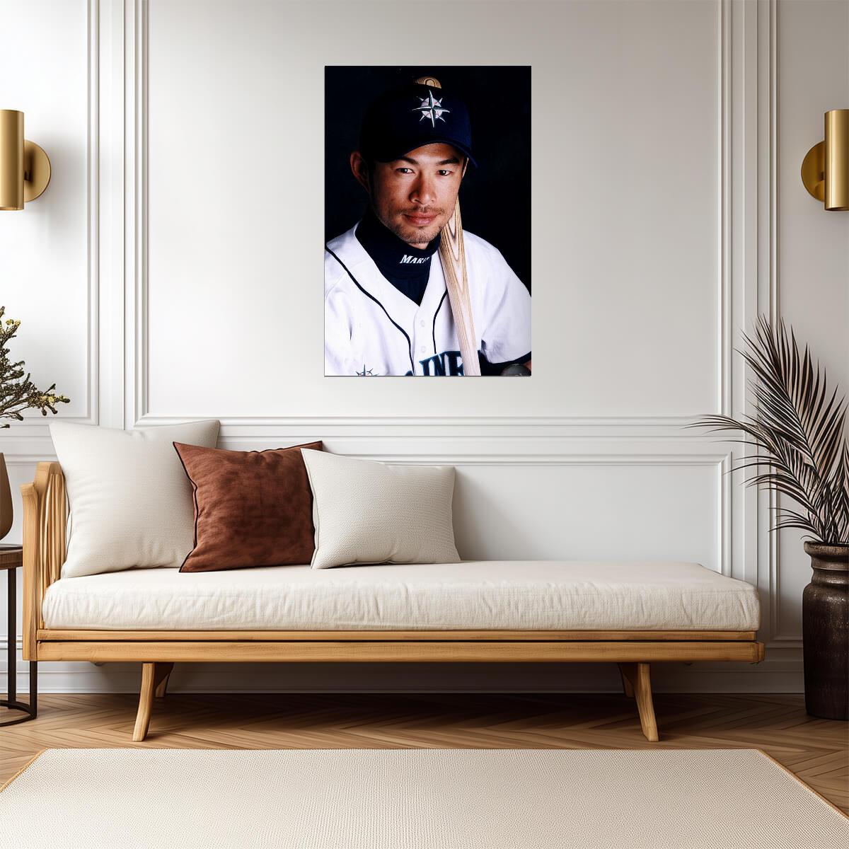 Ichiro Suzuki Seattle Mariners | Player Portrait | Baseball Legend Poster - Sports Poster