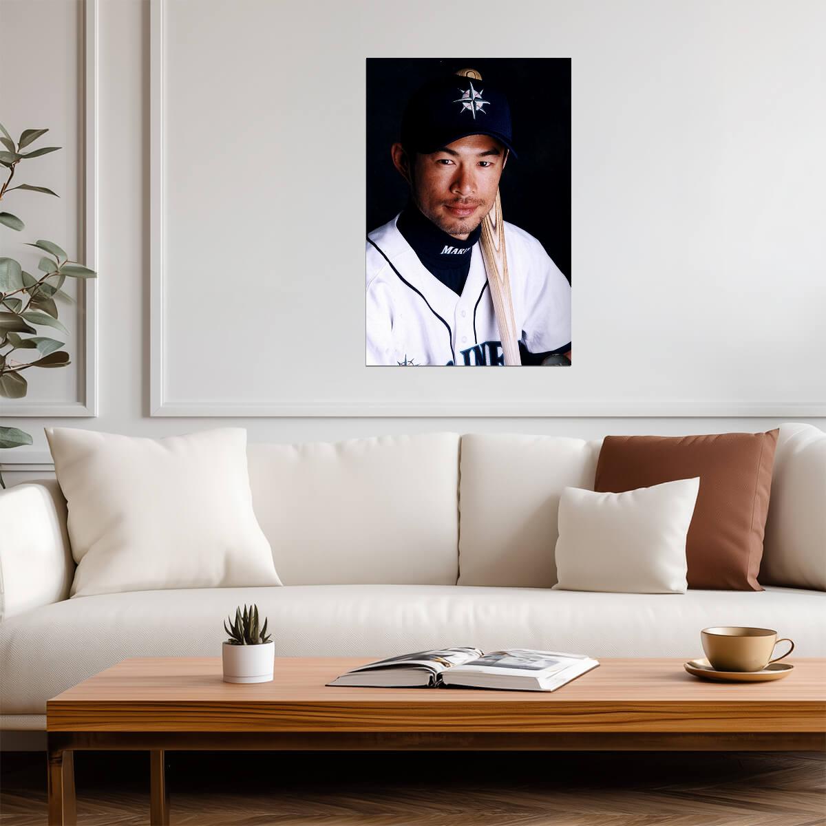 Ichiro Suzuki Seattle Mariners | Player Portrait | Baseball Legend Poster - Sports Poster