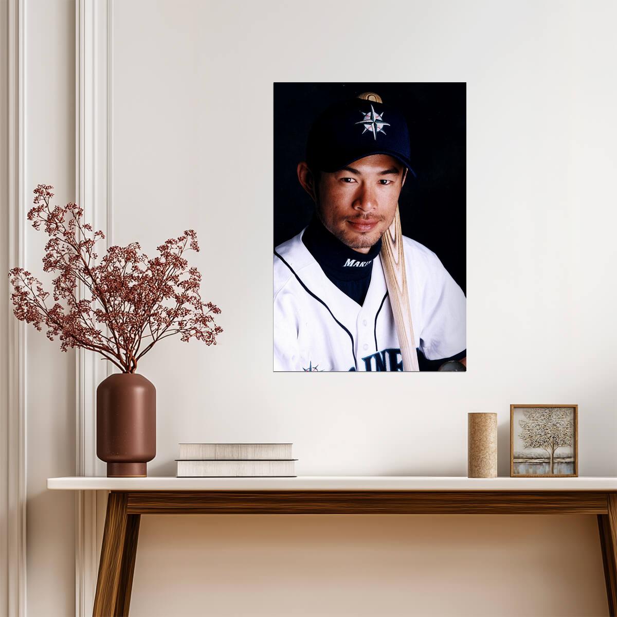 Ichiro Suzuki Seattle Mariners | Player Portrait | Baseball Legend Poster - Sports Poster