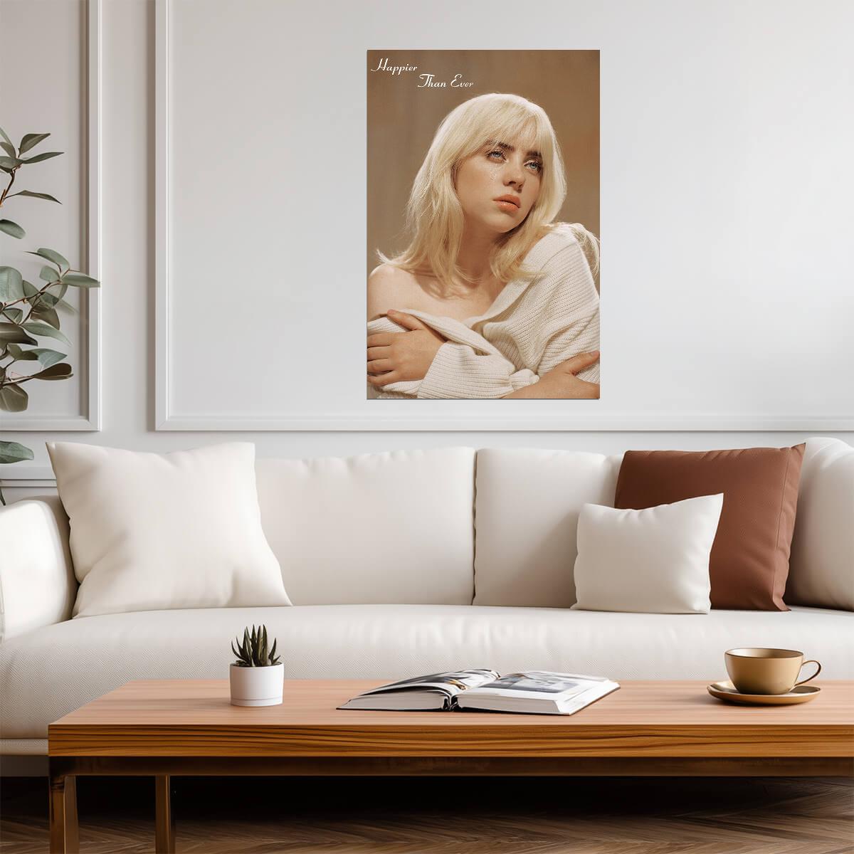 Billie Eilish Happier Than Ever | Album Cover Poster | Pop Music Wall Art