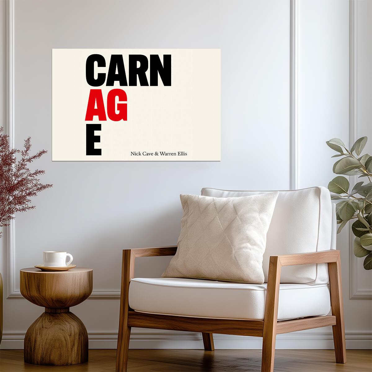 Nick Cave & Warren Ellis Carnage | Album Cover Poster | Alternative Rock Wall Art