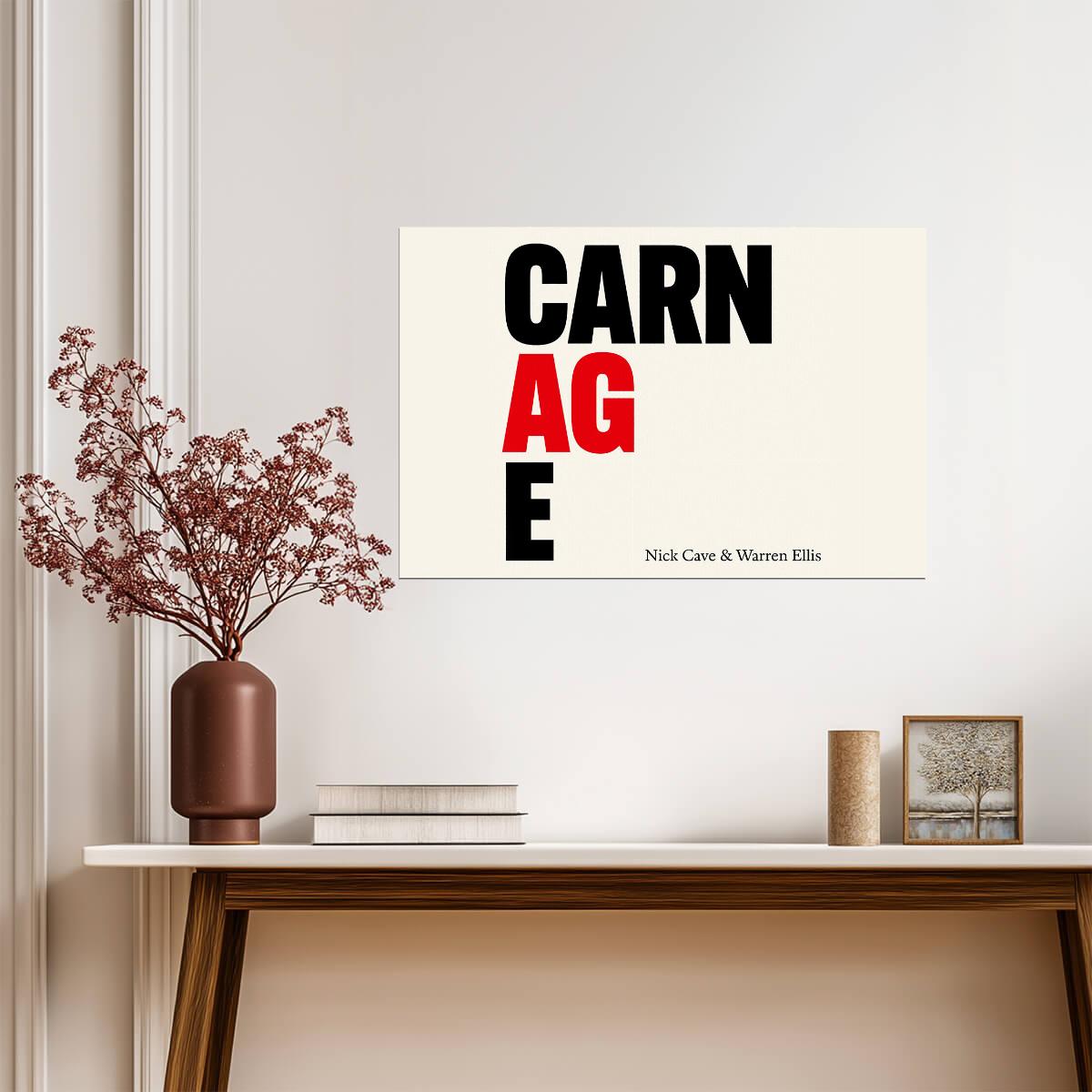 Nick Cave & Warren Ellis Carnage | Album Cover Poster | Alternative Rock Wall Art