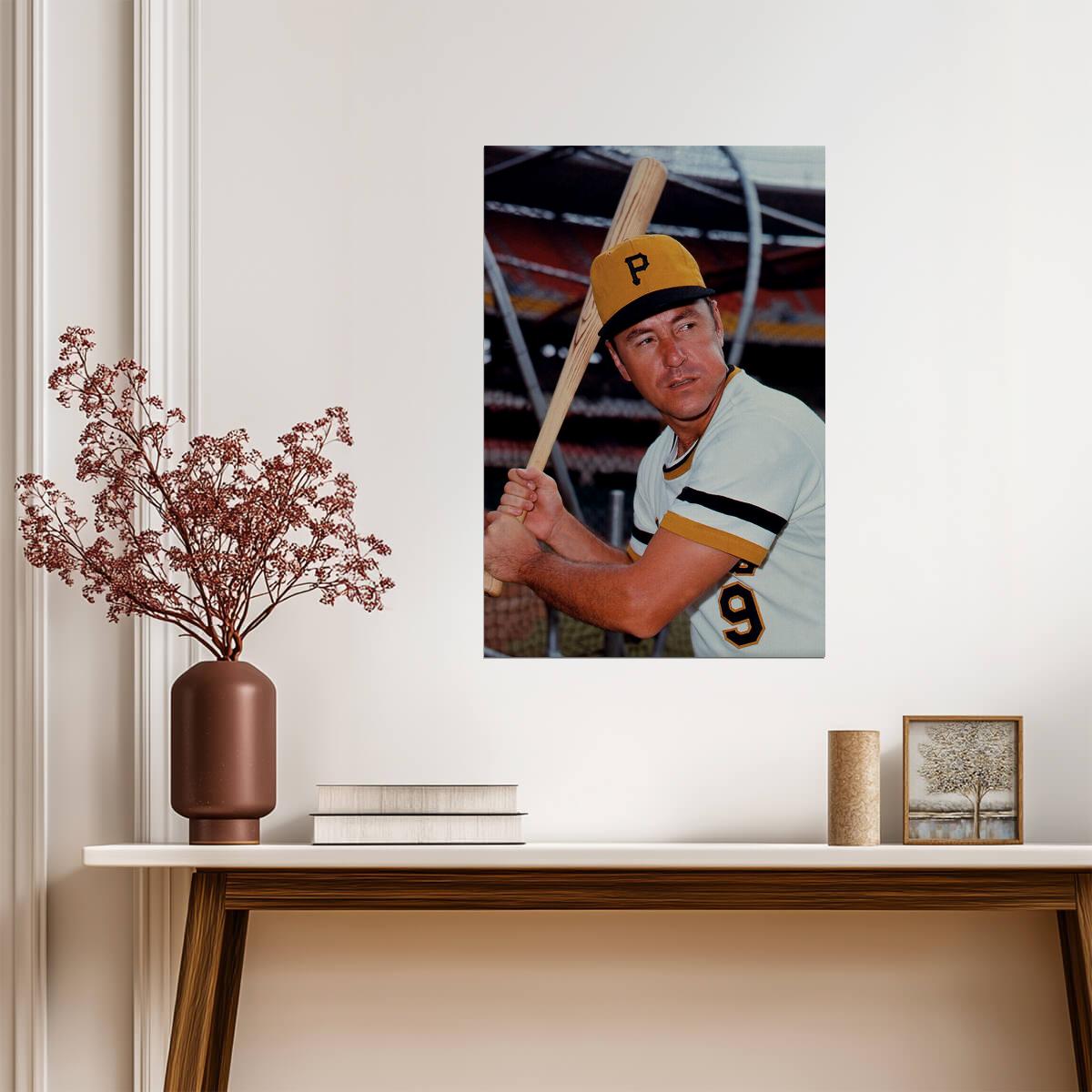 Bill Mazeroski Pittsburgh Pirates | Vintage Player Portrait | Baseball Legend Poster - Sports Poster