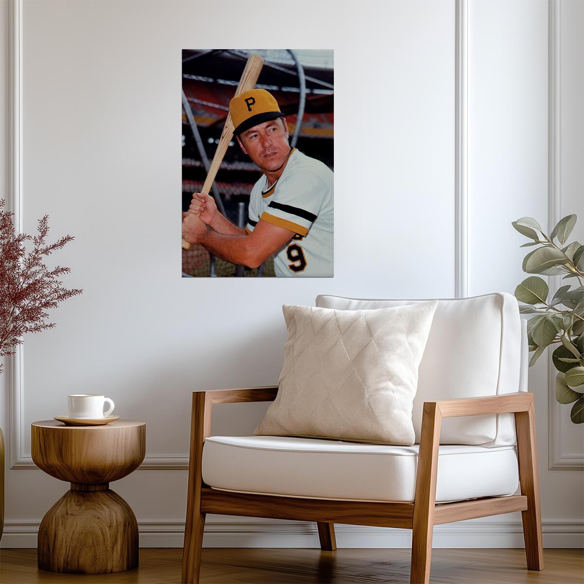 Bill Mazeroski Pittsburgh Pirates | Vintage Player Portrait | Baseball Legend Poster - Sports Poster