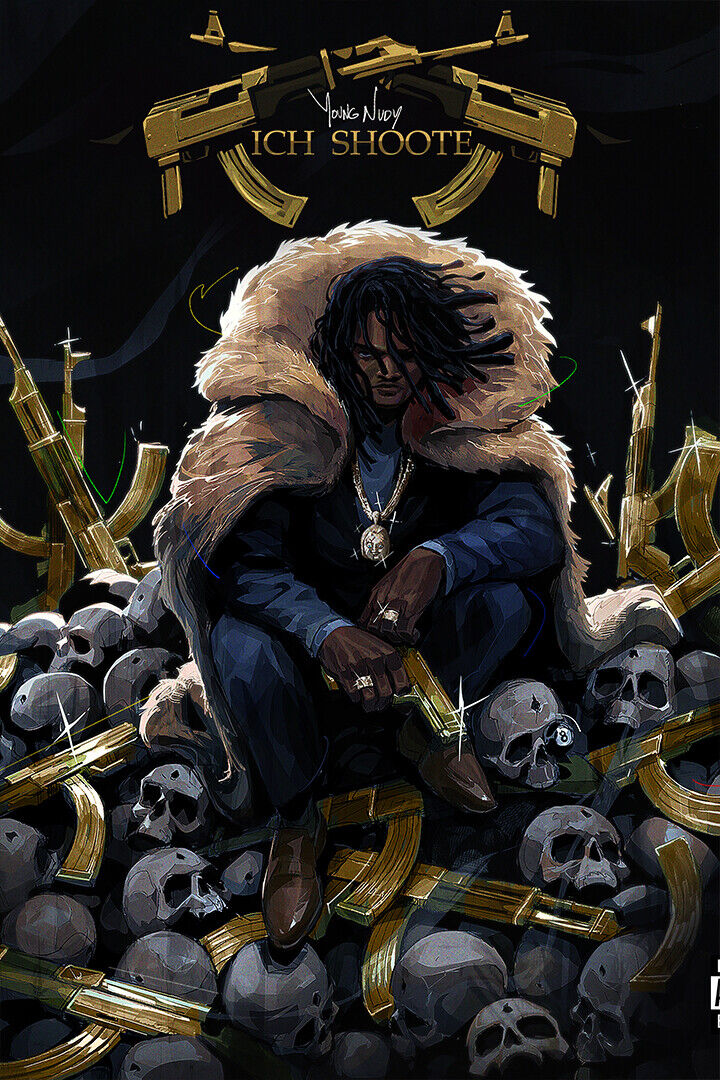 Young Nudy Rich Shooter | Album Cover Poster | Hip Hop Wall Art