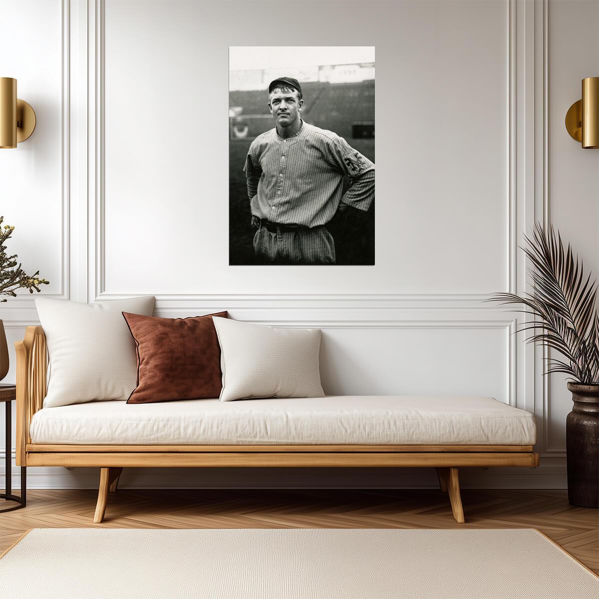 Christy Mathewson Portrait | New York Giants Legend | Black and White Photo Poster - Vintage & Retro Poster