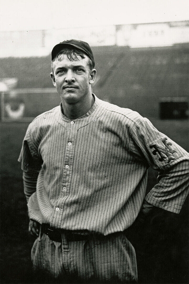 Christy Mathewson Portrait | New York Giants Legend | Black and White Photo Poster - Vintage & Retro Poster