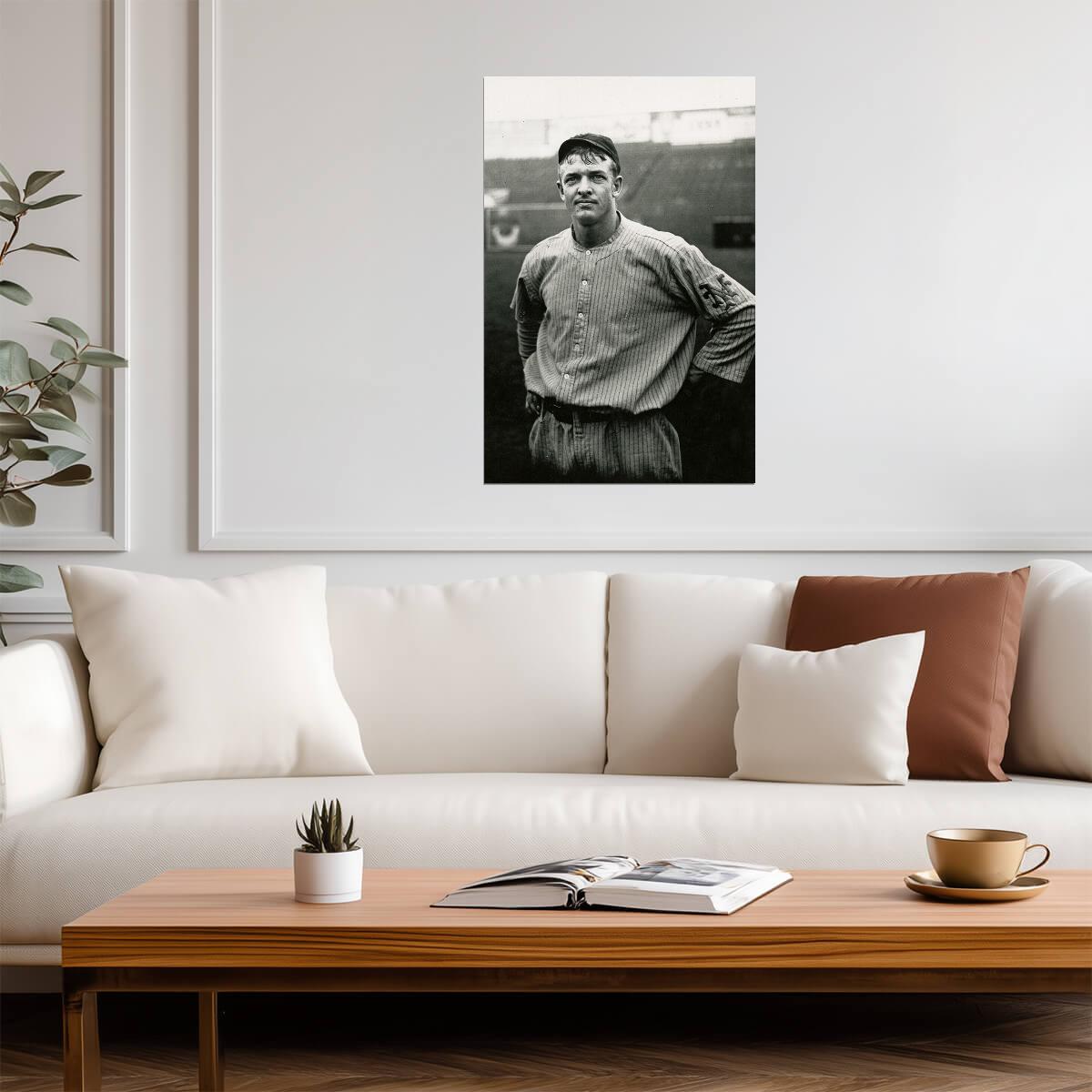 Christy Mathewson Portrait | New York Giants Legend | Black and White Photo Poster - Vintage & Retro Poster
