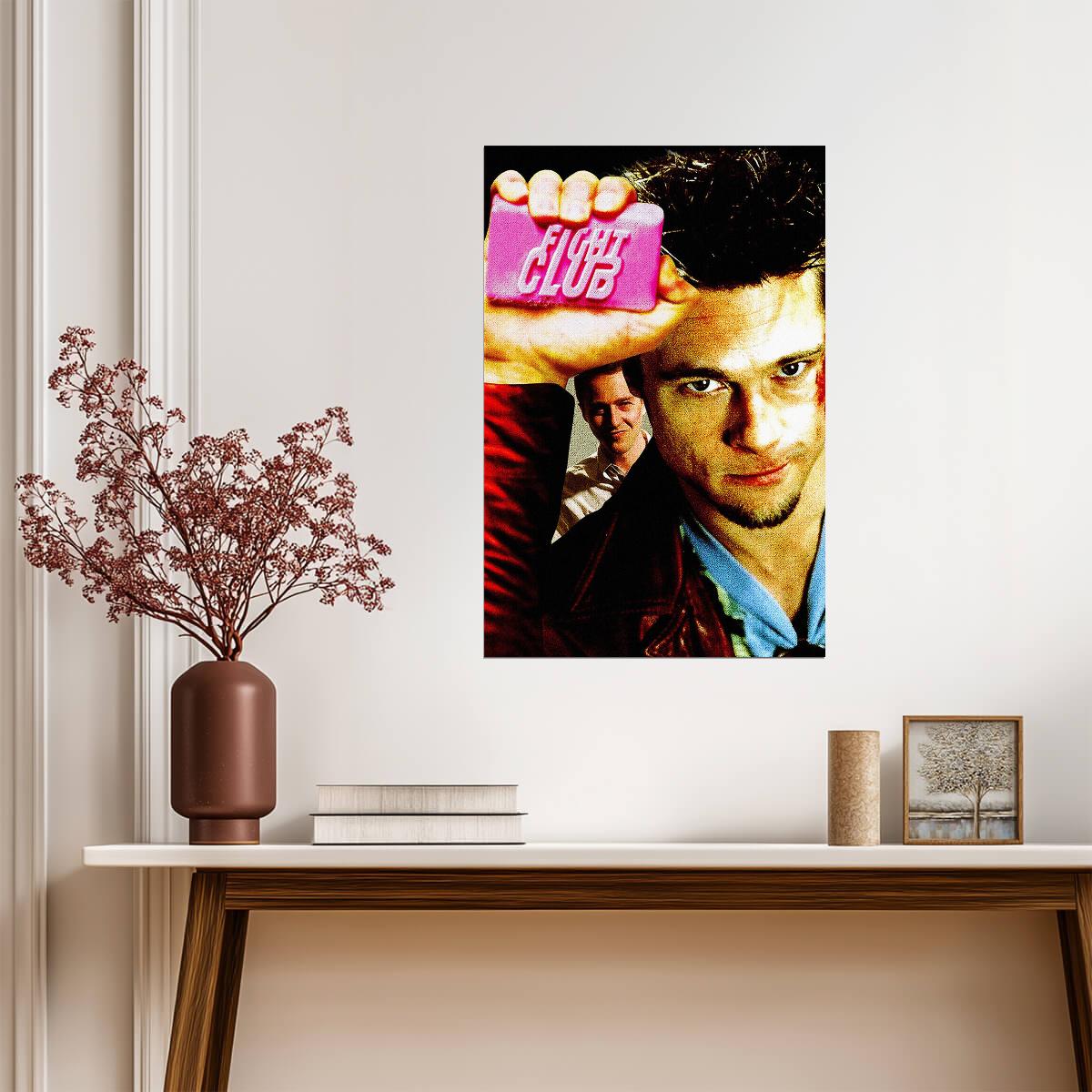 Fight Club | Edward Norton with Pink Soap Bar | Movie Poster - Movies & TV Poster