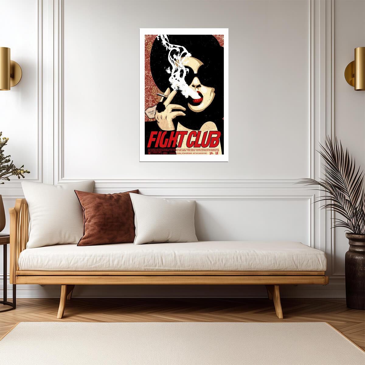 Fight Club | Marla Singer Smoking | Stylized Movie Poster - Movies & TV Poster