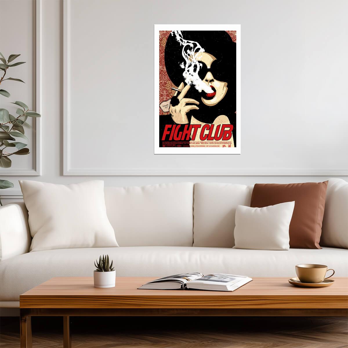Fight Club | Marla Singer Smoking | Stylized Movie Poster - Movies & TV Poster