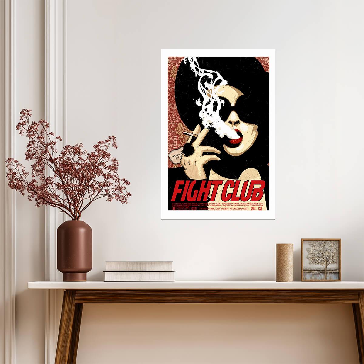 Fight Club | Marla Singer Smoking | Stylized Movie Poster - Movies & TV Poster