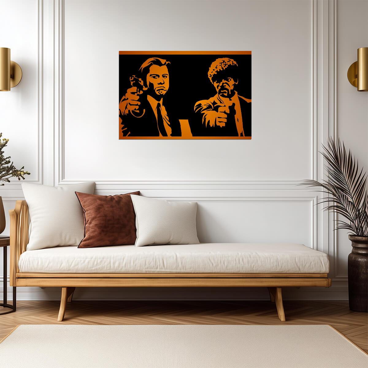Pulp Fiction | Jules & Vincent Illustrated Poster | Quentin Tarantino Film Art - Movies & TV Poster