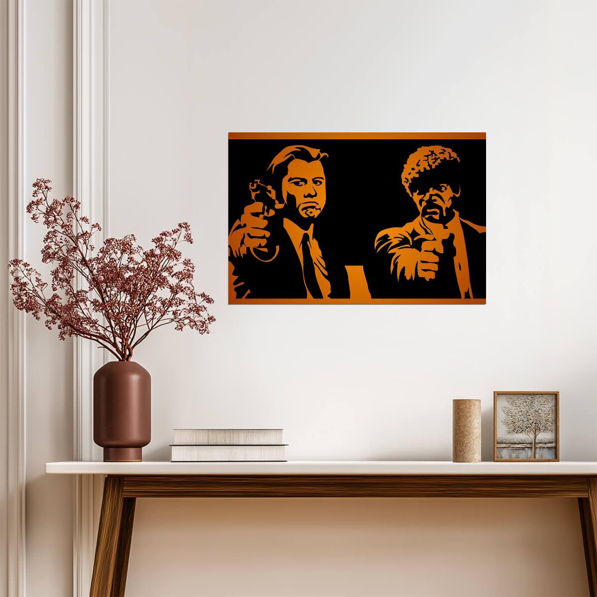 Pulp Fiction | Jules & Vincent Illustrated Poster | Quentin Tarantino Film Art - Movies & TV Poster