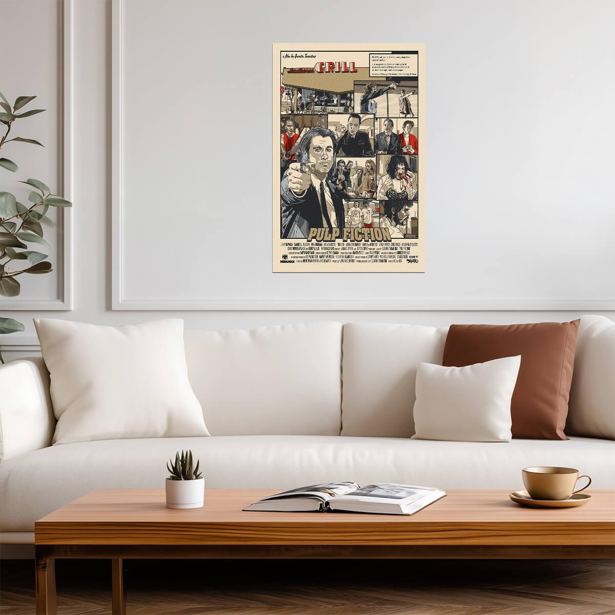 Pulp Fiction | Minimalist Movie Poster | Action Crime Art - Movies & TV Poster