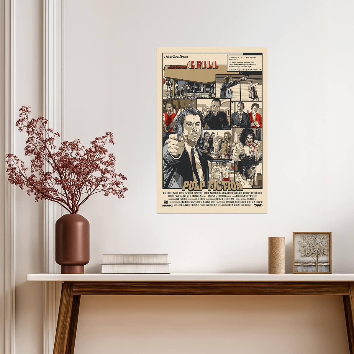 Pulp Fiction | Minimalist Movie Poster | Action Crime Art - Movies & TV Poster