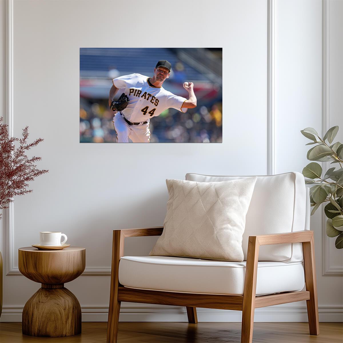 Rich Hill Pittsburgh Pirates | Pitcher Action Photo | Veteran Baseball Player Poster - Sports Poster