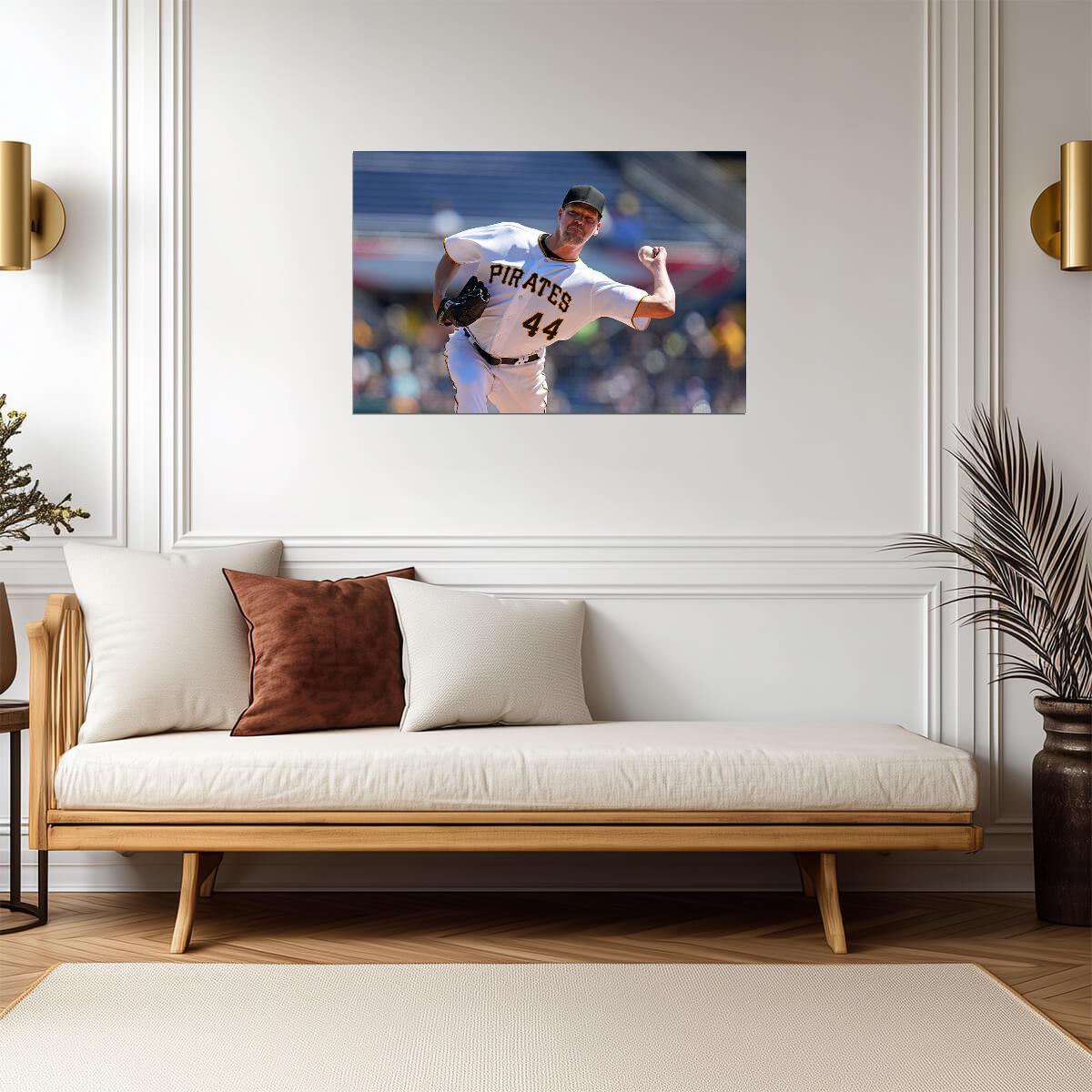 Rich Hill Pittsburgh Pirates | Pitcher Action Photo | Veteran Baseball Player Poster - Sports Poster