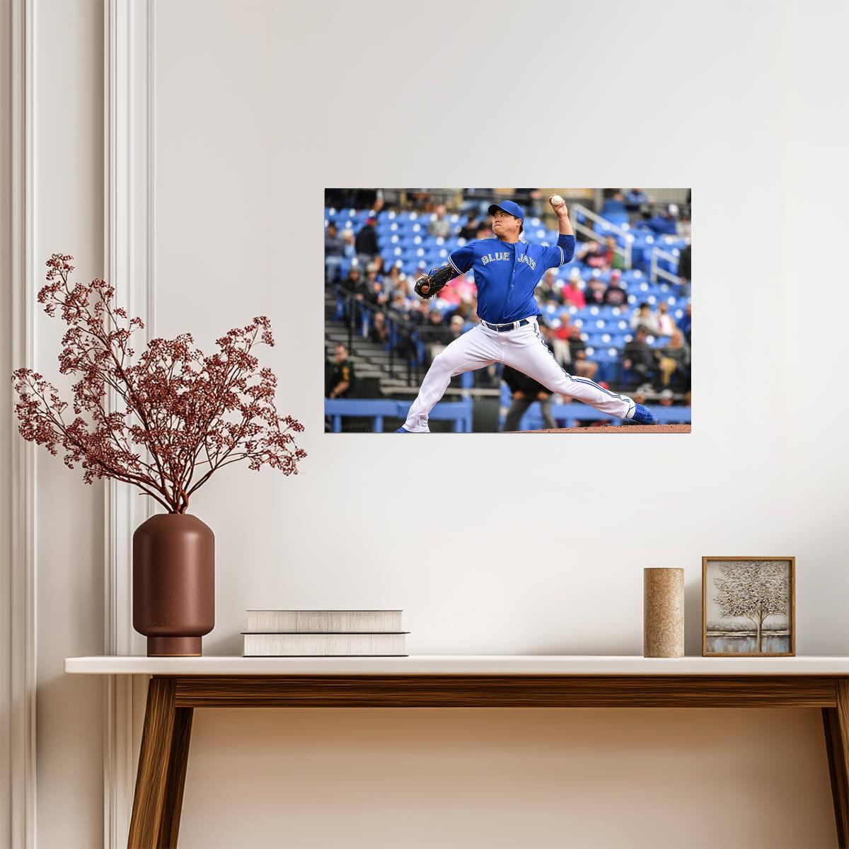 Hyun-jin Ryu Toronto Blue Jays | Pitching Motion | Baseball Player Poster - Sports Poster