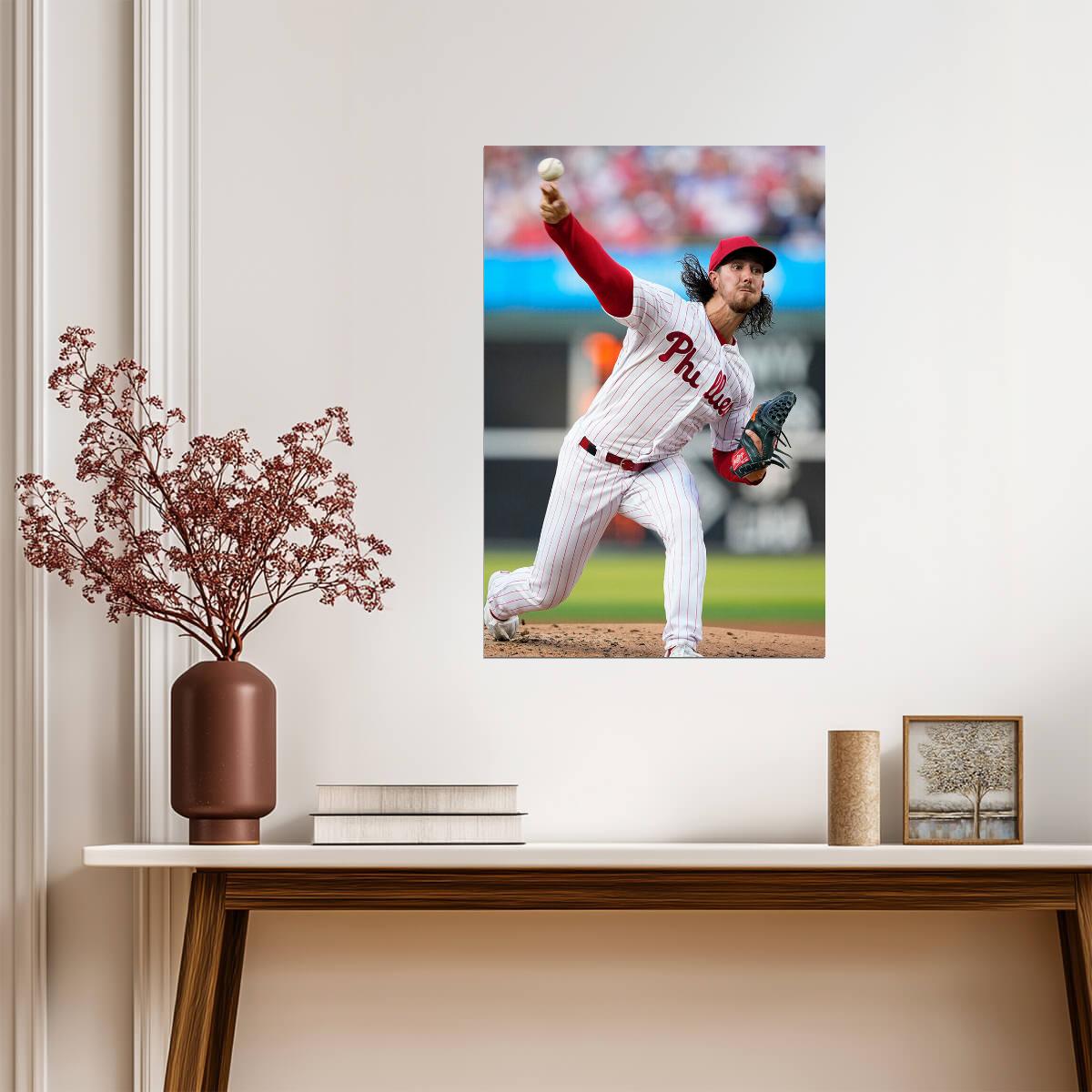 Michael Lorenzen Philadelphia Phillies | Pitching Action | Baseball Player Poster - Sports Poster