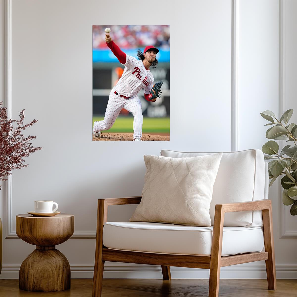 Michael Lorenzen Philadelphia Phillies | Pitching Action | Baseball Player Poster - Sports Poster