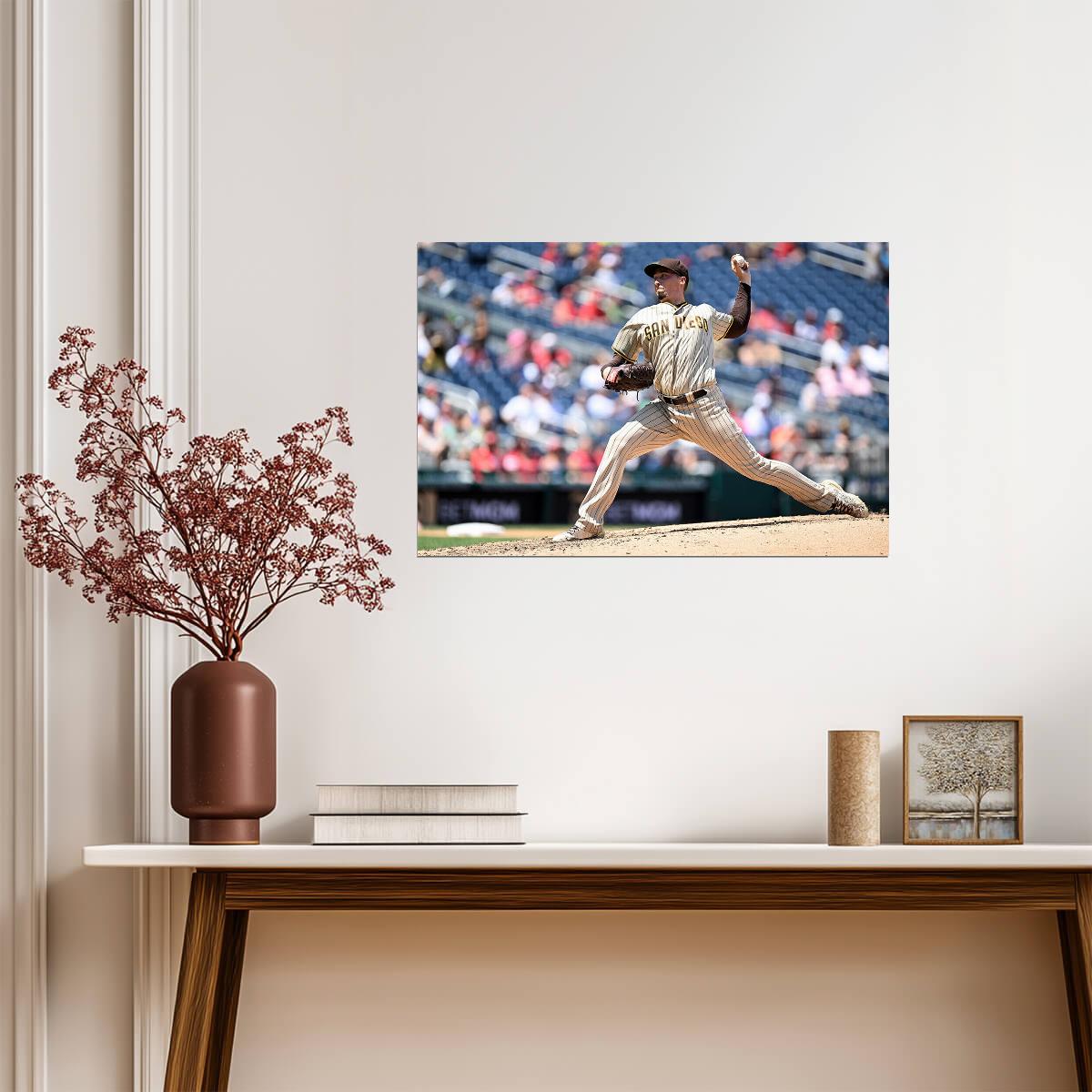 Blake Snell San Diego Padres | Pitching Action Shot | Cy Young Winner Poster - Sports Poster