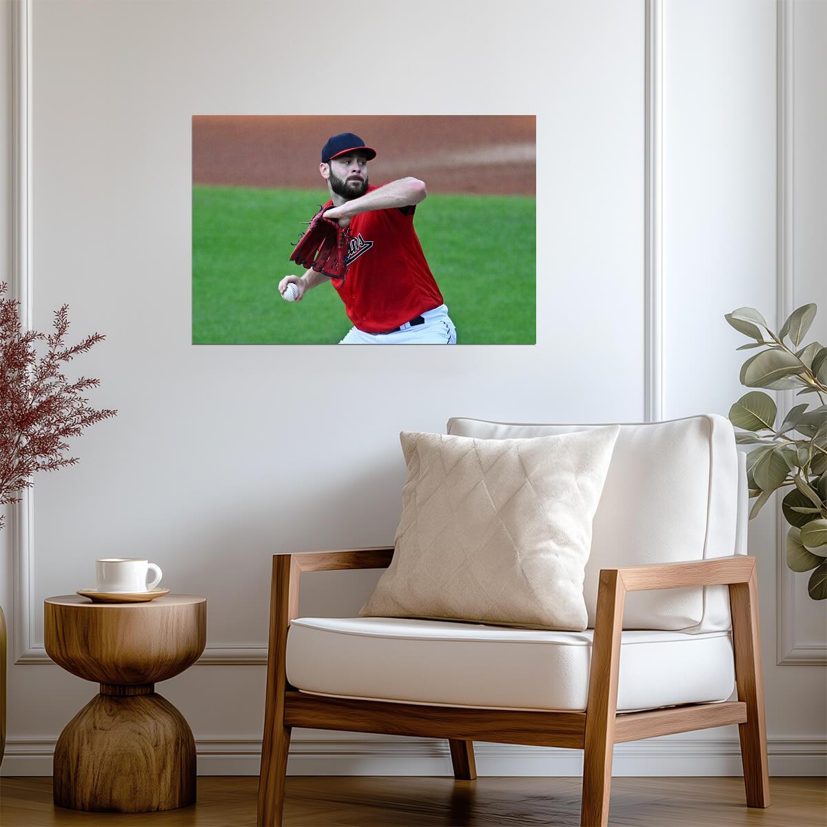 Lucas Giolito Cleveland Guardians | Pitching Action | Baseball Player Poster - Sports Poster