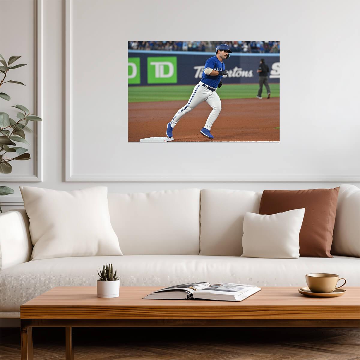 Davis Schneider Toronto Blue Jays | Running The Bases | Baseball Player Poster - Sports Poster