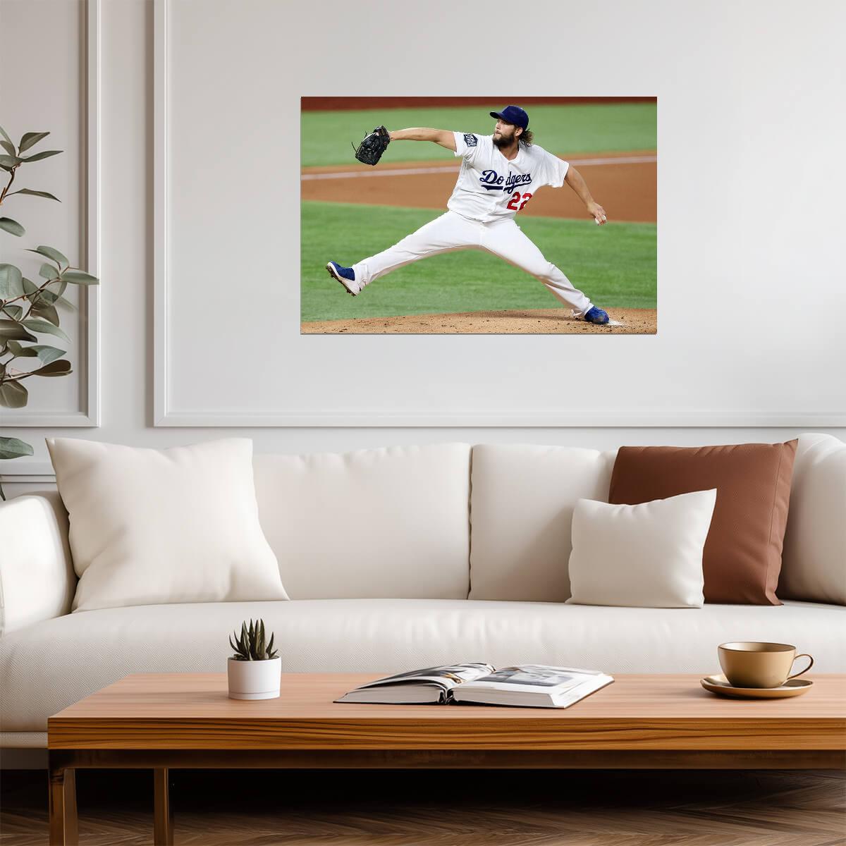 Clayton Kershaw Los Angeles Dodgers | Pitching Motion | Baseball Legend Poster - Sports Poster