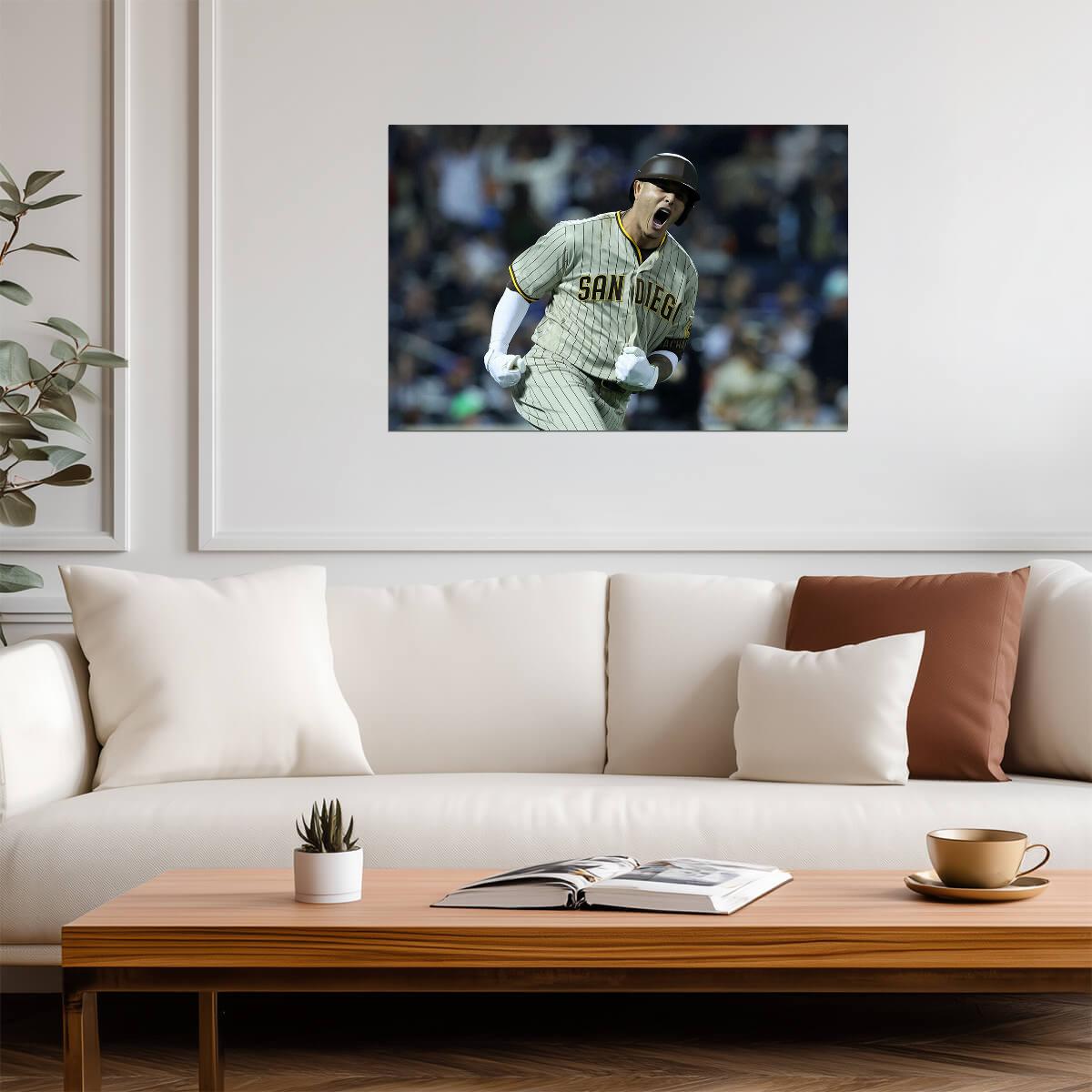 Manny Machado San Diego Padres | Game Reaction | Baseball Star Poster - Sports Poster