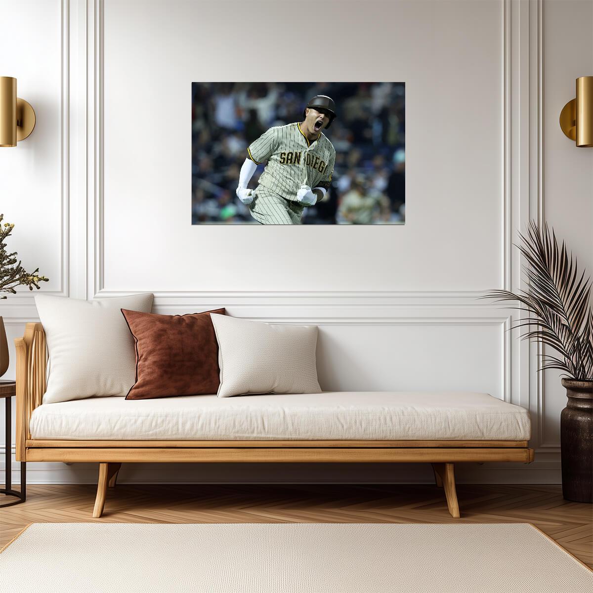 Manny Machado San Diego Padres | Game Reaction | Baseball Star Poster - Sports Poster