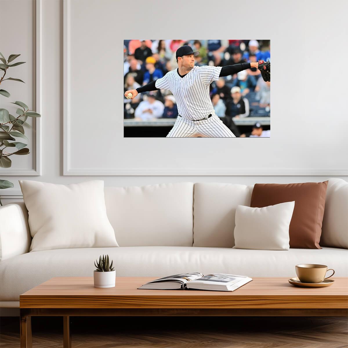 Gerrit Cole New York Yankees | Pitching Action | Baseball Star Poster - Sports Poster