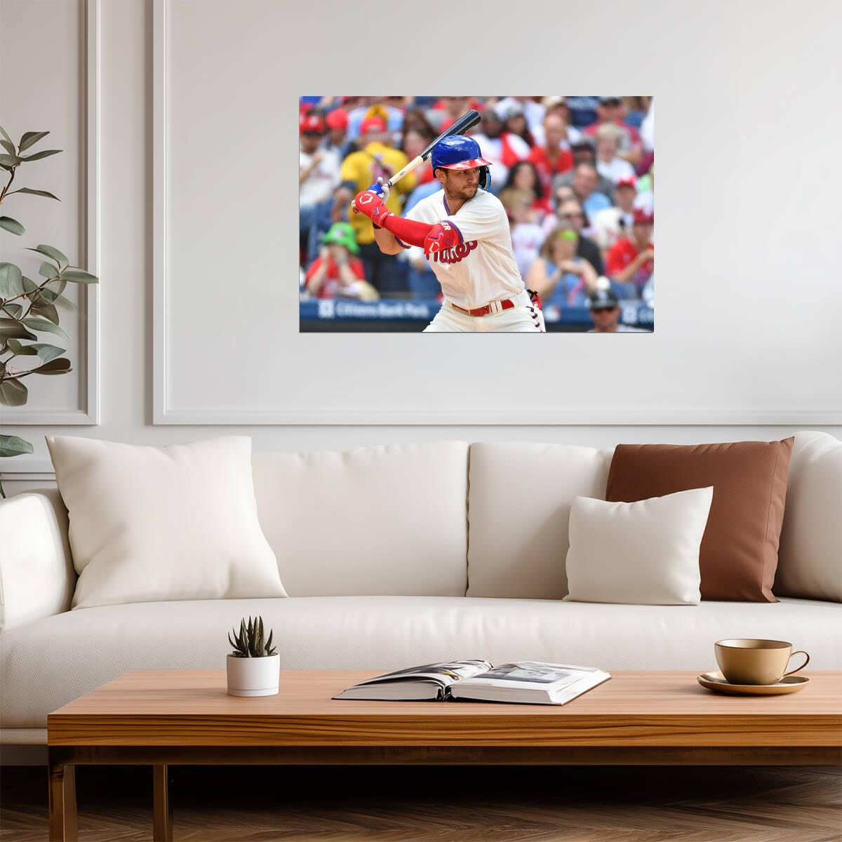 Trea Turner Philadelphia Phillies | At Bat Photo | Baseball Star Poster - Sports Poster