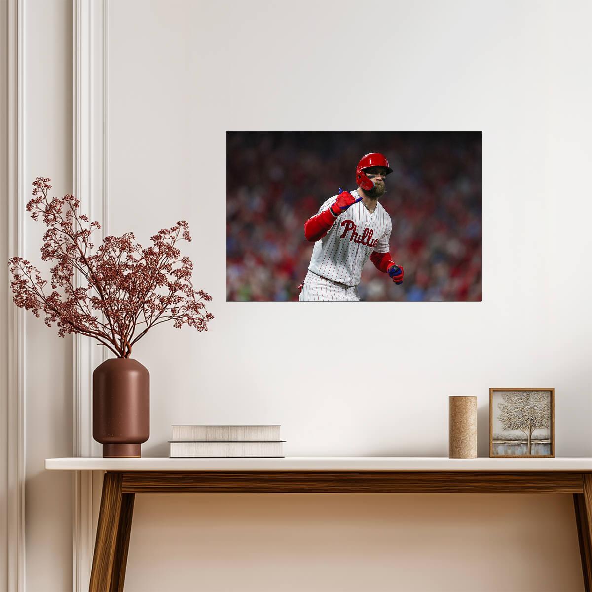 Bryce Harper Philadelphia Phillies | Game Reaction | Baseball Star Poster - Sports Poster