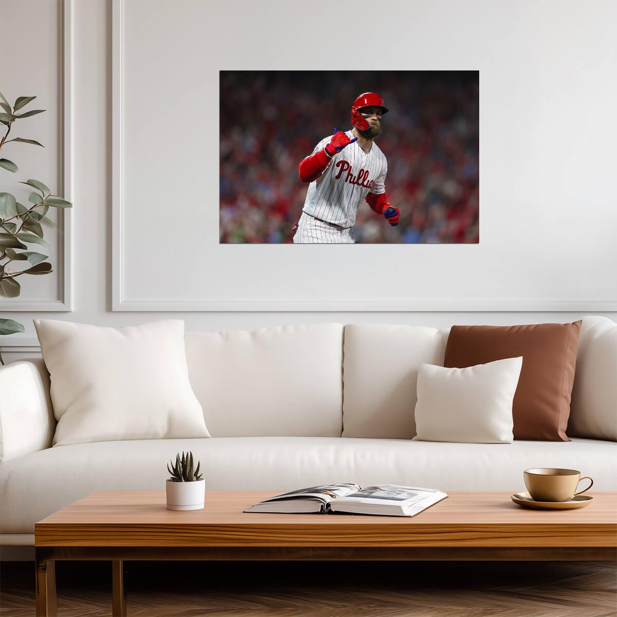 Bryce Harper Philadelphia Phillies | Game Reaction | Baseball Star Poster - Sports Poster