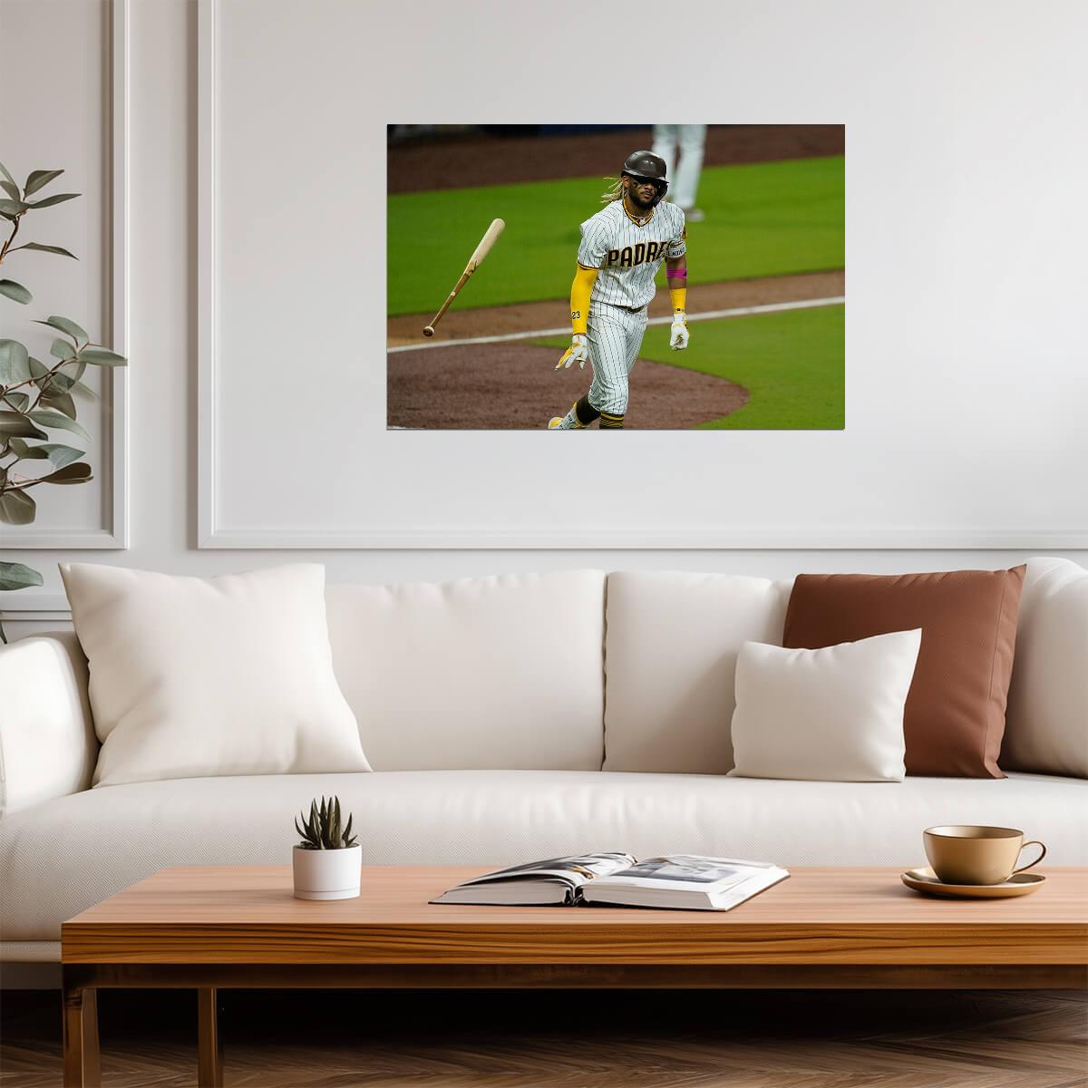 Fernando Tatis Jr. San Diego Padres | Bat Flip Photo | Baseball Star Poster - Sports Poster