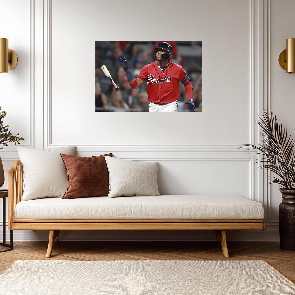 Ronald Acuna Jr. Atlanta Braves | Bat Flip Photo | Baseball MVP Poster - Sports Poster