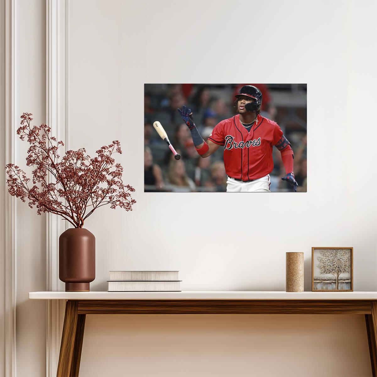 Ronald Acuna Jr. Atlanta Braves | Bat Flip Photo | Baseball MVP Poster - Sports Poster