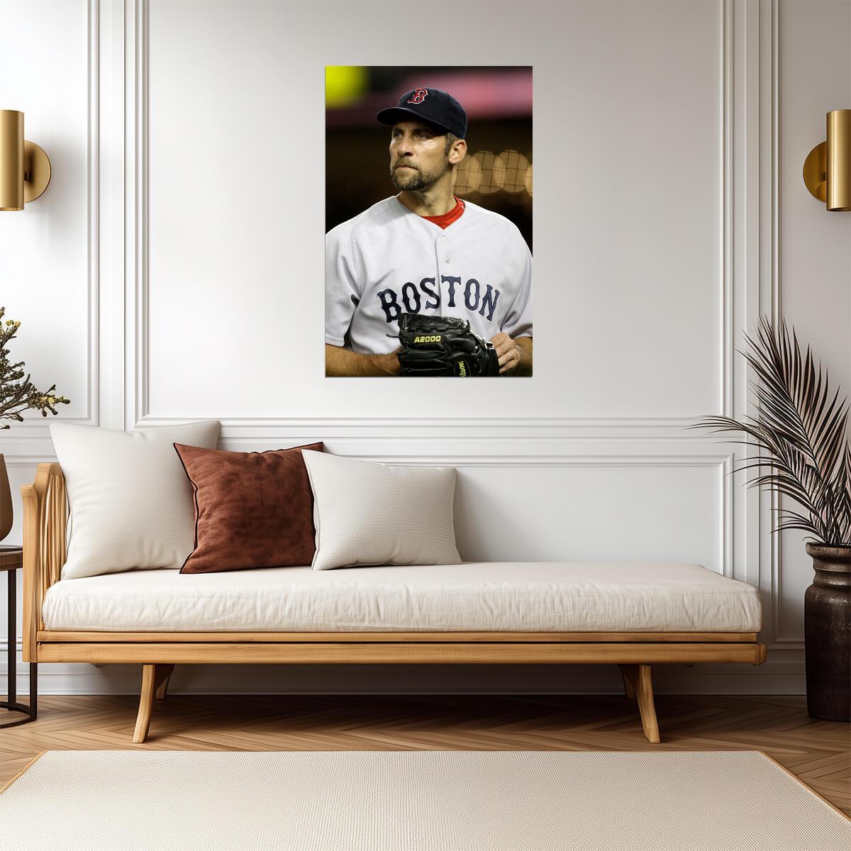 John Smoltz Boston Red Sox | Player Portrait | Baseball Hall of Fame Poster - Sports Poster