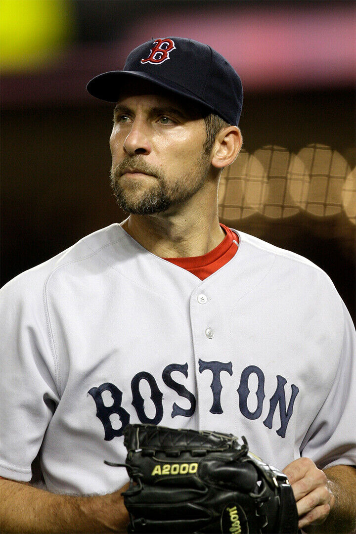 John Smoltz Boston Red Sox | Player Portrait | Baseball Hall of Fame Poster - Sports Poster