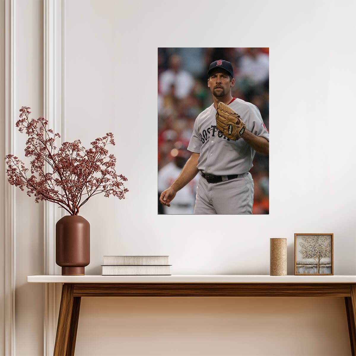 John Smoltz Boston Red Sox | On The Mound | Baseball Hall of Fame Poster - Sports Poster