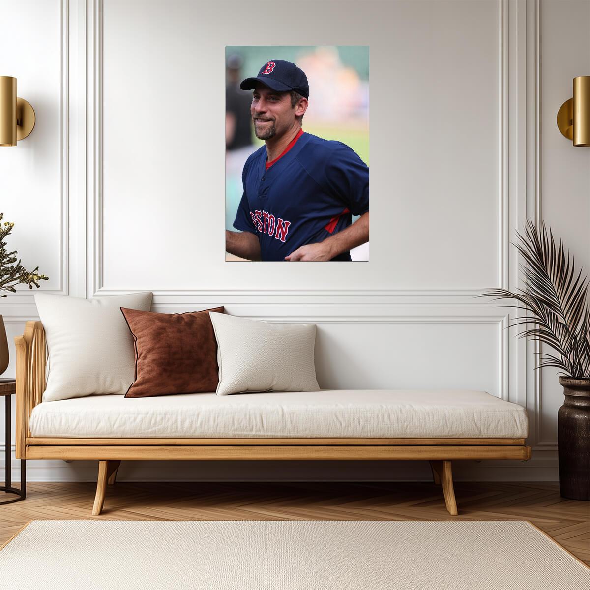 John Smoltz Boston Red Sox | Player Portrait | Baseball Hall of Fame Poster - Sports Poster