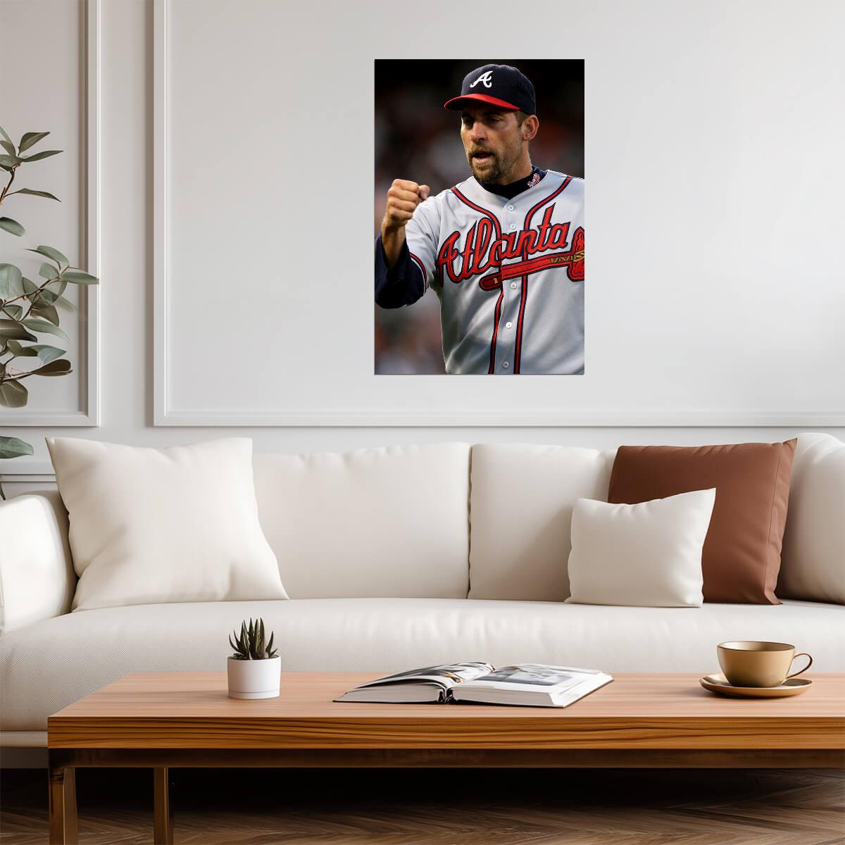 John Smoltz Atlanta Braves | Game Reaction | Baseball Hall of Fame Poster - Sports Poster