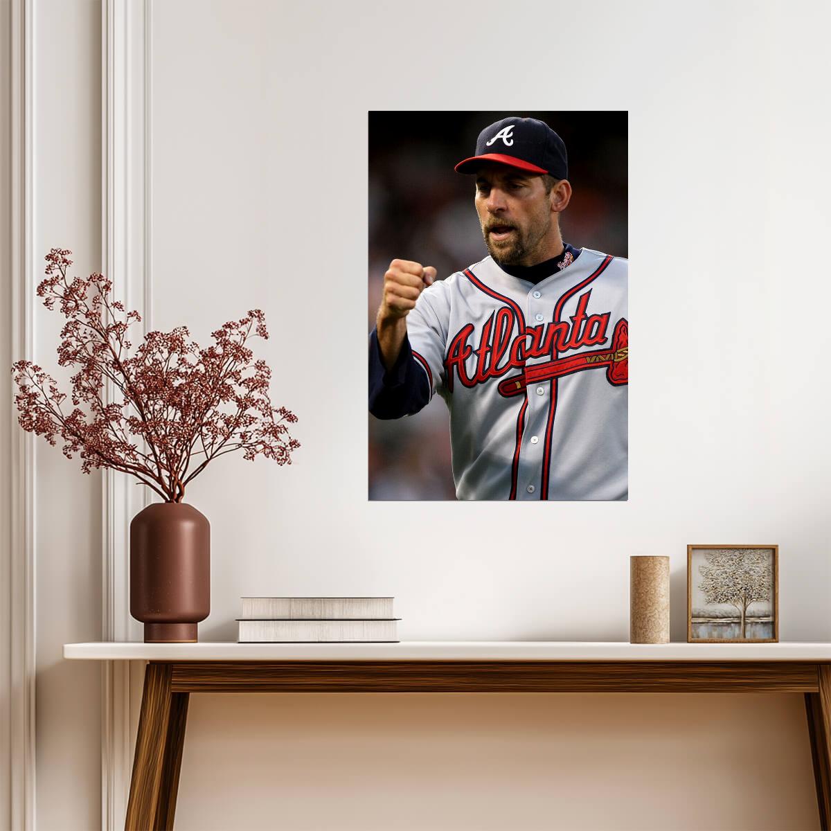 John Smoltz Atlanta Braves | Game Reaction | Baseball Hall of Fame Poster - Sports Poster