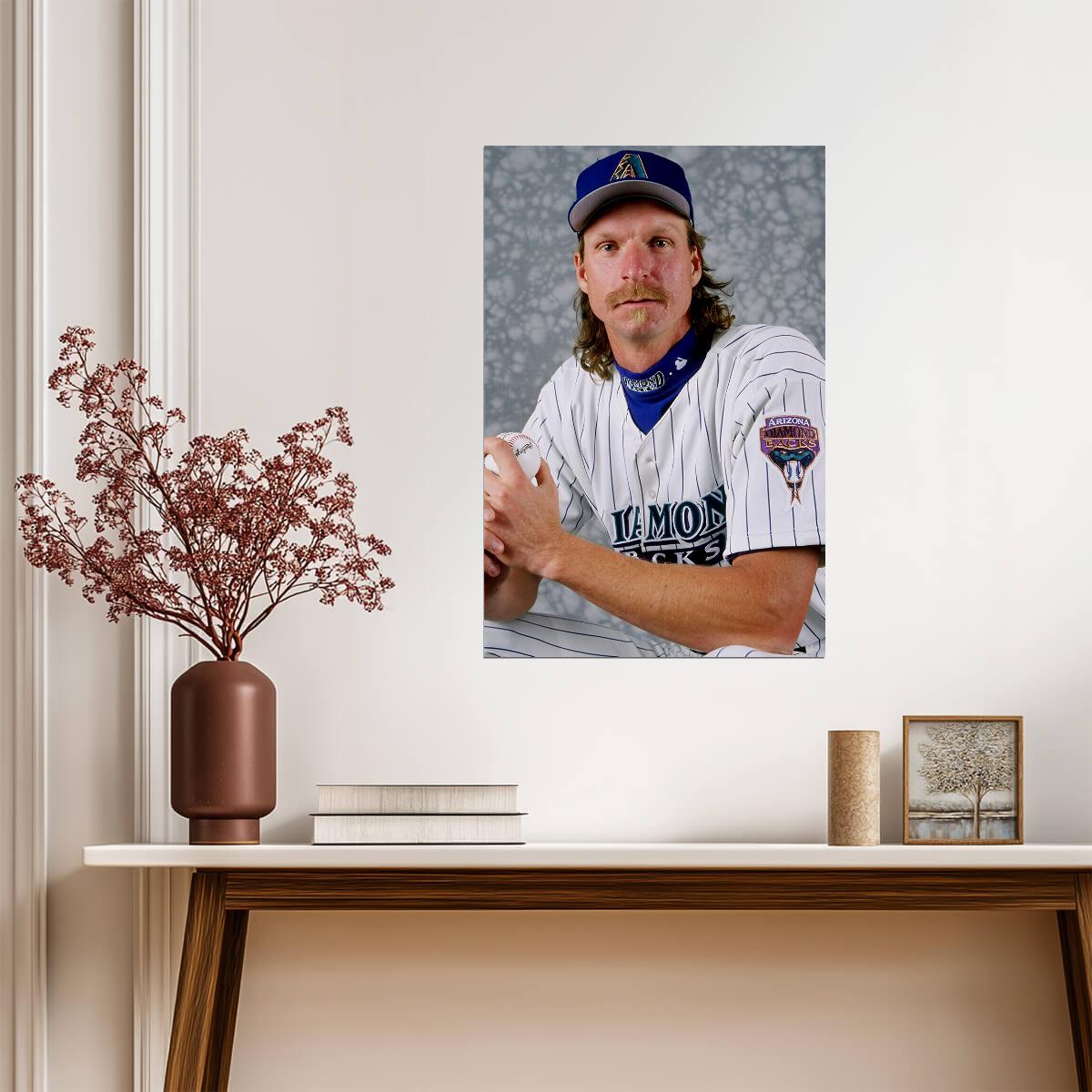 Randy Johnson Arizona Diamondbacks | "The Big Unit" Portrait | Vintage Baseball Poster - Sports Poster