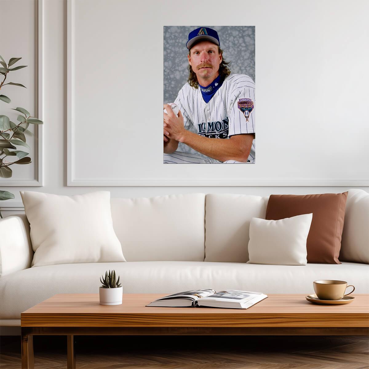 Randy Johnson Arizona Diamondbacks | "The Big Unit" Portrait | Vintage Baseball Poster - Sports Poster