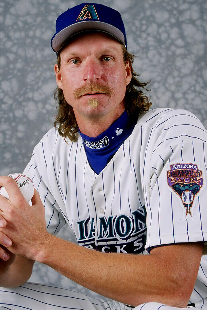Randy Johnson Arizona Diamondbacks | "The Big Unit" Portrait | Vintage Baseball Poster - Sports Poster