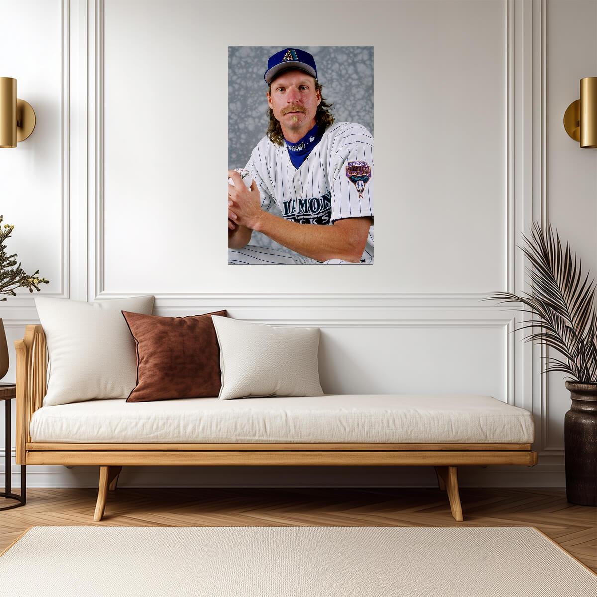 Randy Johnson Arizona Diamondbacks | "The Big Unit" Portrait | Vintage Baseball Poster - Sports Poster